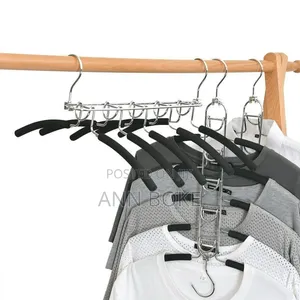 * 5 In 1 Antislip Clothes Hangers Available* Material; Metallic