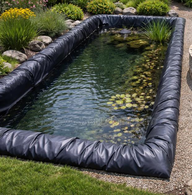 Waterproof Uv-Treated Black High Density Polyethene (Hdpe) Dam Liners - main view