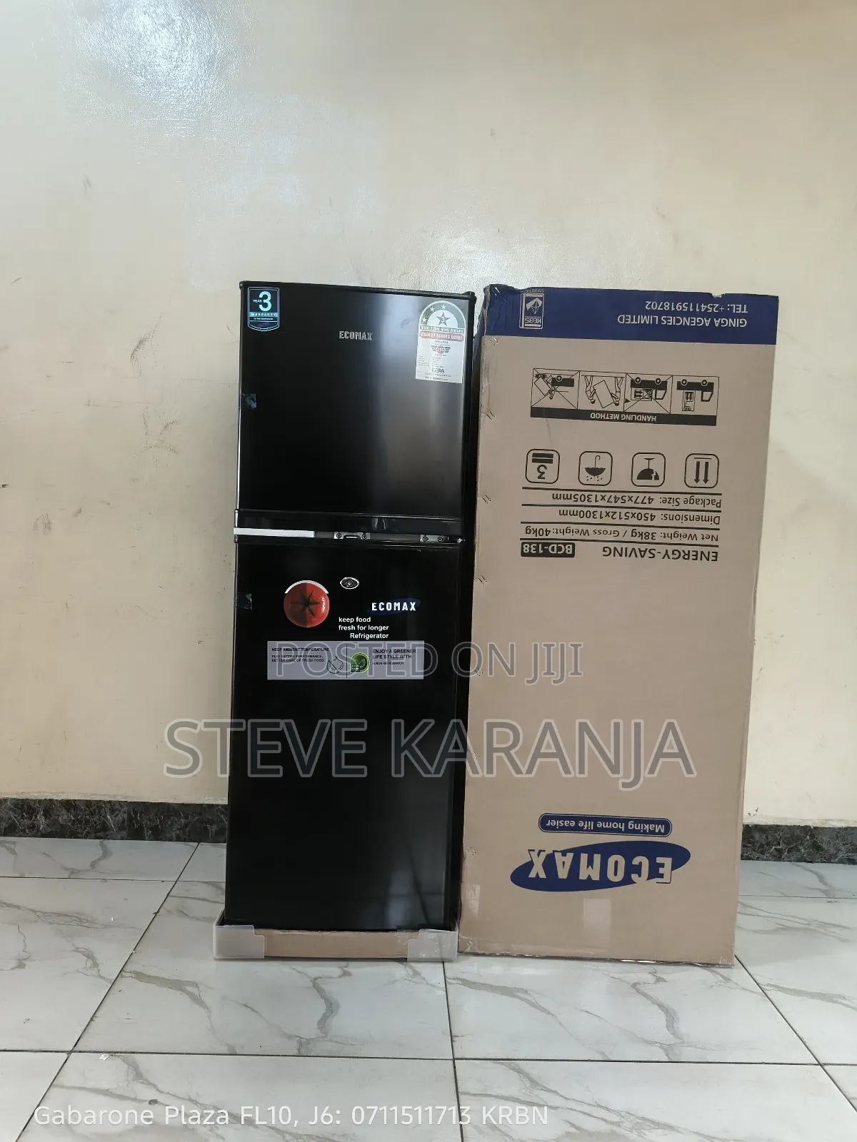 Ecomax 3 Stars 138l Refrigerator Freezer