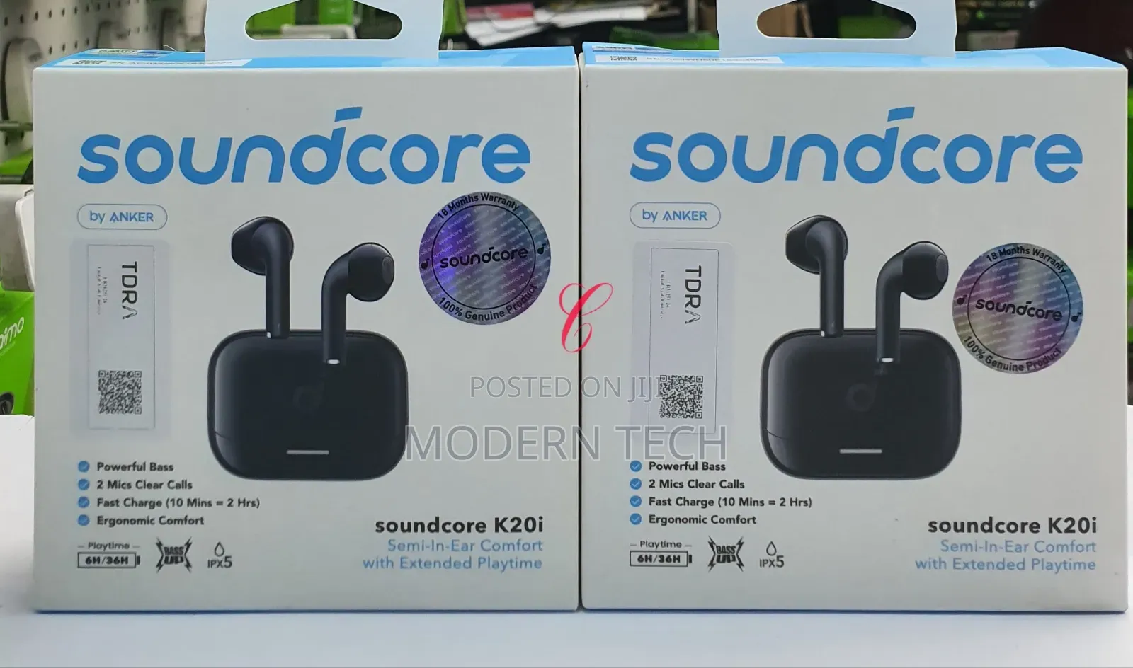 Anker Soundcore K20i | Semi-in-Ear Wireless Bluetooth Earbuds