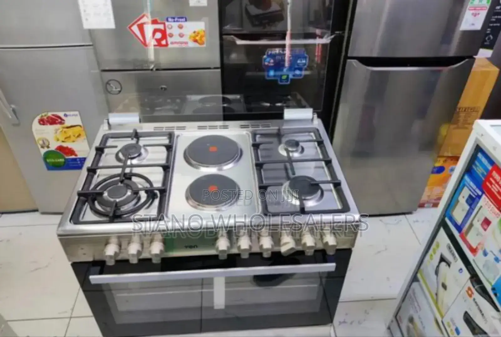With Double Electric Oven 60by90 Ramtons 4+2 Cooker