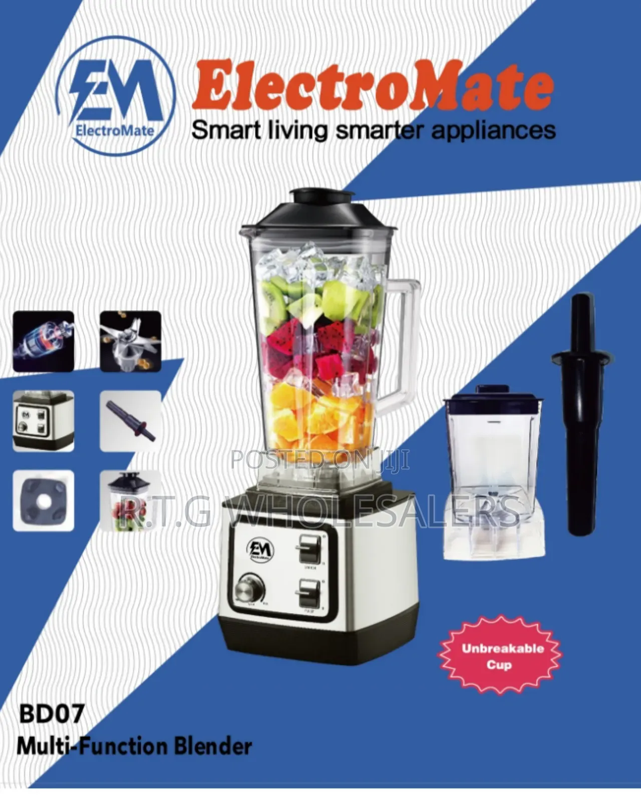 Electromate 2-in-1 Commercial Blender – New Model Short