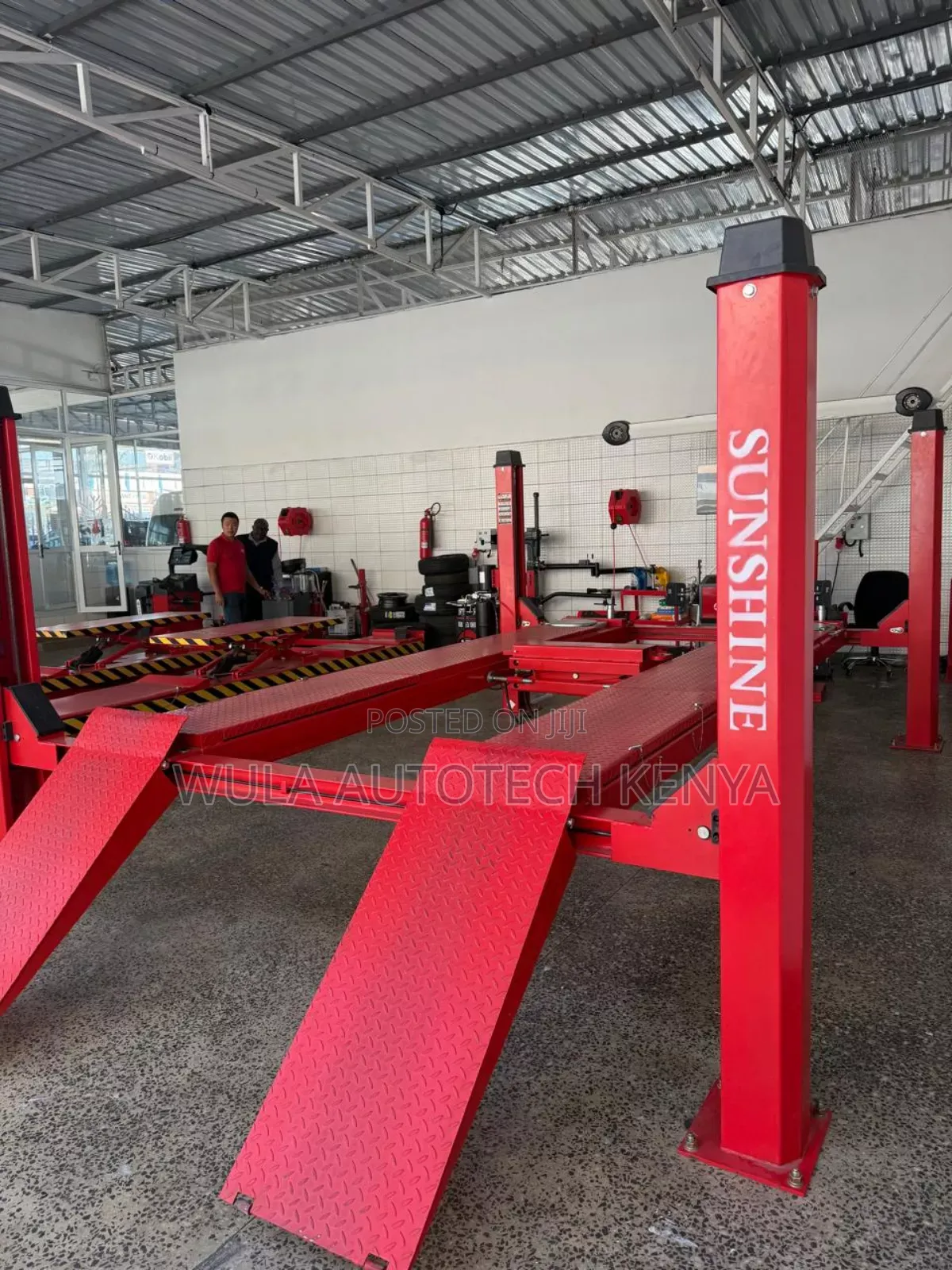 Heavy Commercial Wheel Alignment Machine With Four Post Vehicle Lift
