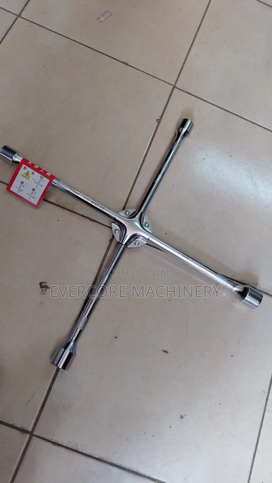 Heavy Duty Cross-Spanner With Sizes 17mm,19mm,21mm and 23mm.