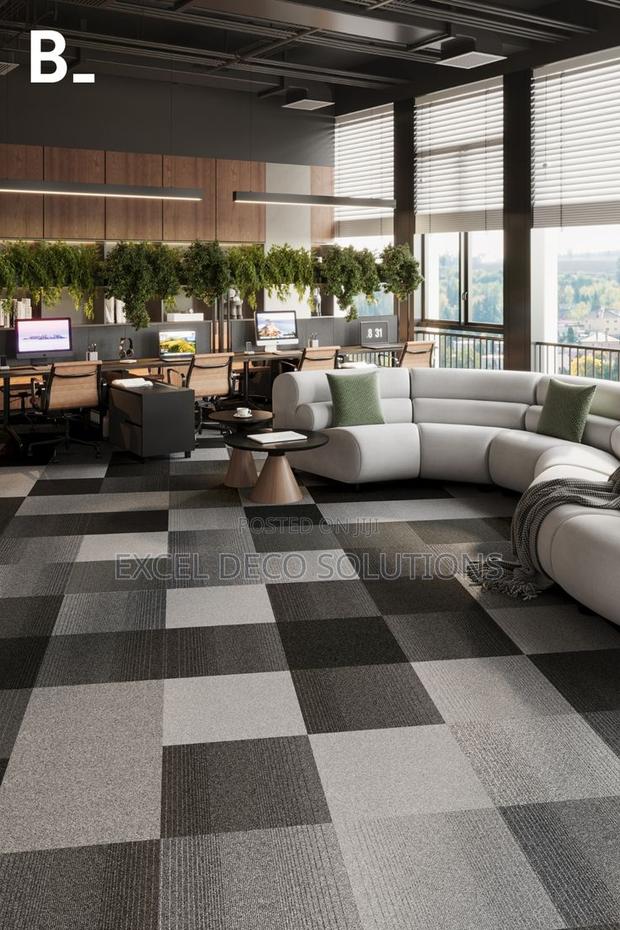 Plain Commercial Carpet Tile – Office Ready - thumbnail 2