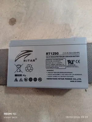 Ritar Rt1290 12v 9.0ah Valve-Regulated Sealed Lead-Acid Battery