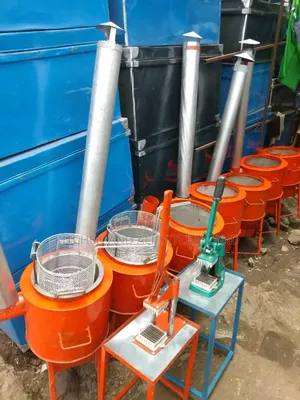 Firewood or Charcoal Chips Deep Fryer