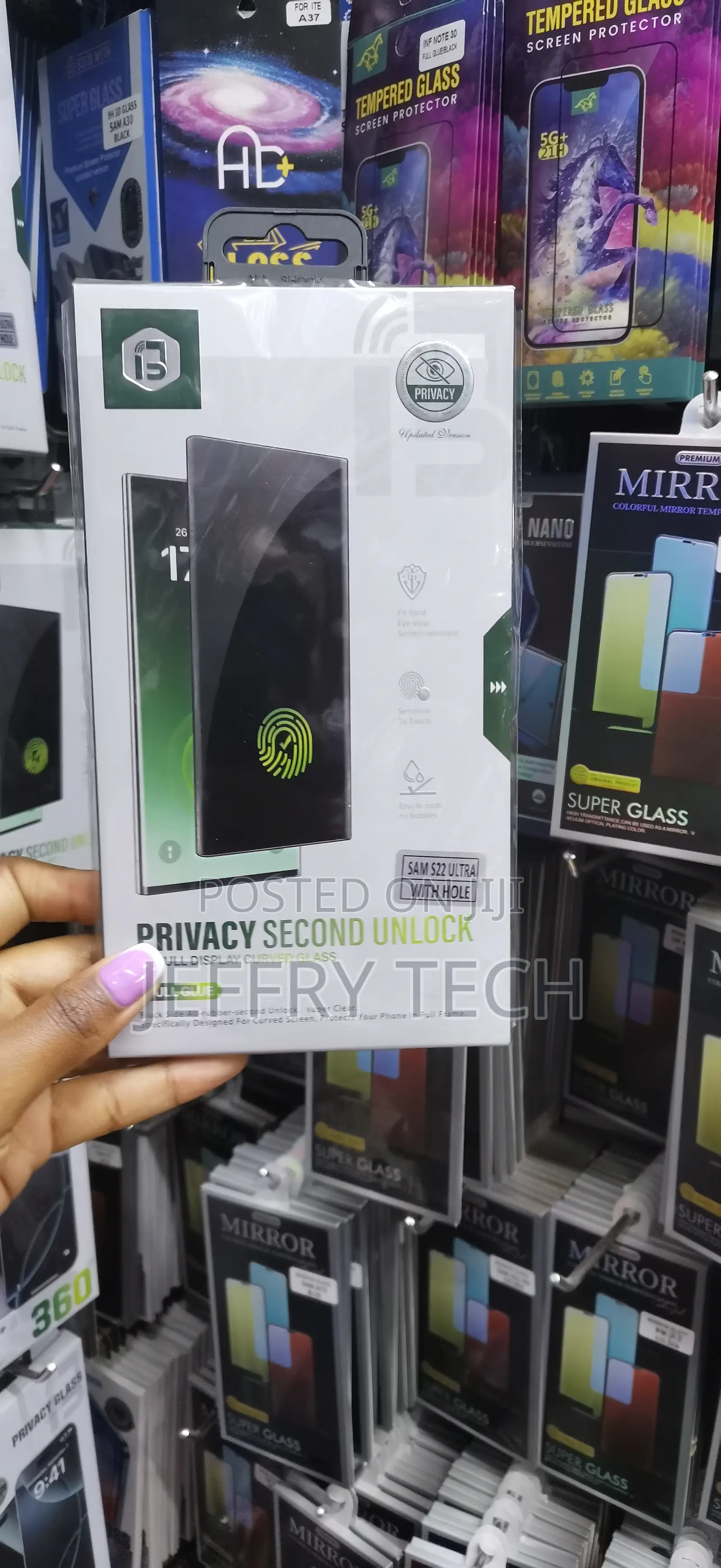 Ukert Samsung Galaxy S20 Ultra Privacy Screen Protector With Hole