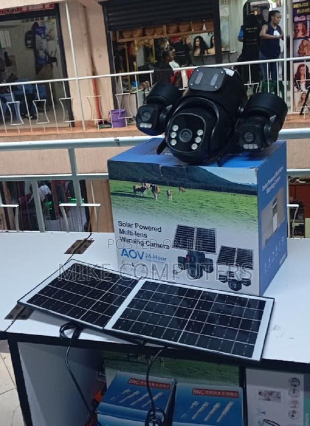 4g Solar Powered Security Camera for Farms 3 Lens - main view