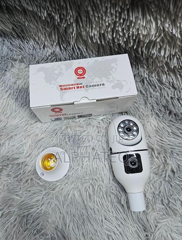 Bulb Camera Dual Lens Wireless CCTV With Two-Way Audio Phone Viewing - main view
