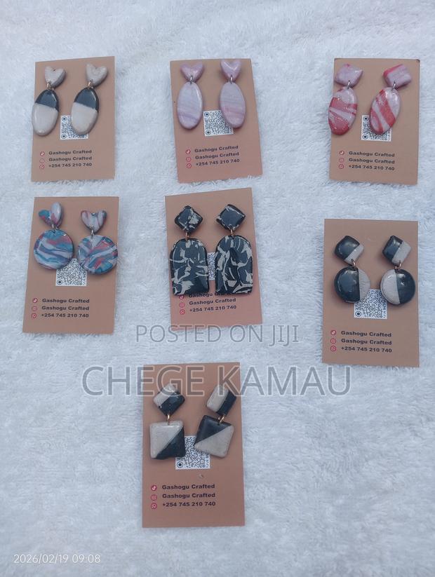 Handcrafted Polymer Clay Earings - thumbnail 2