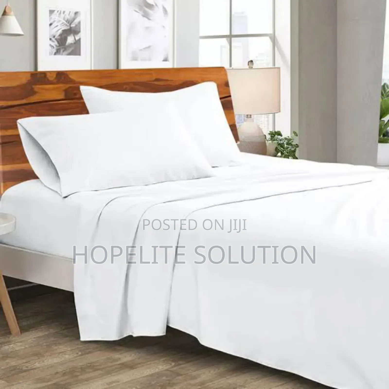 Giga White Plain Bedsheets