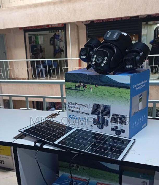 4g Solar Powered Security Camera for Farms 3 Lens CCTV - main view