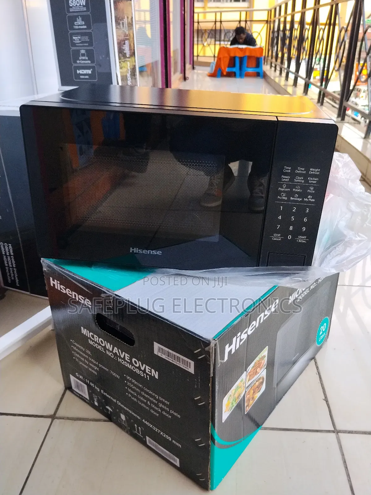 Hisense 20l Digital Microwave - Black | Quick Cook Energy Saving!"