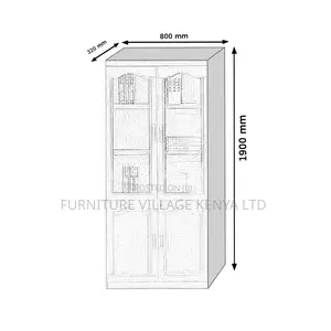 2-door Wooden Filing Cabinet