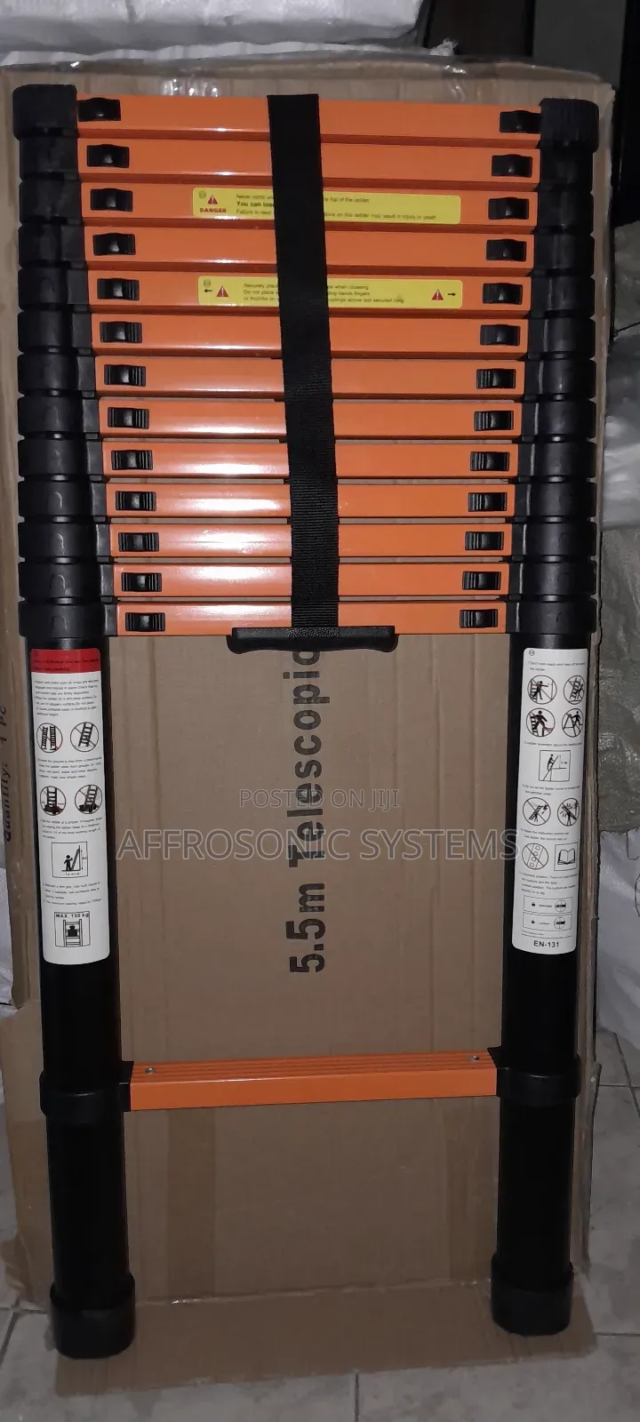 Coloured 5.5m Single Telescopic Ladder