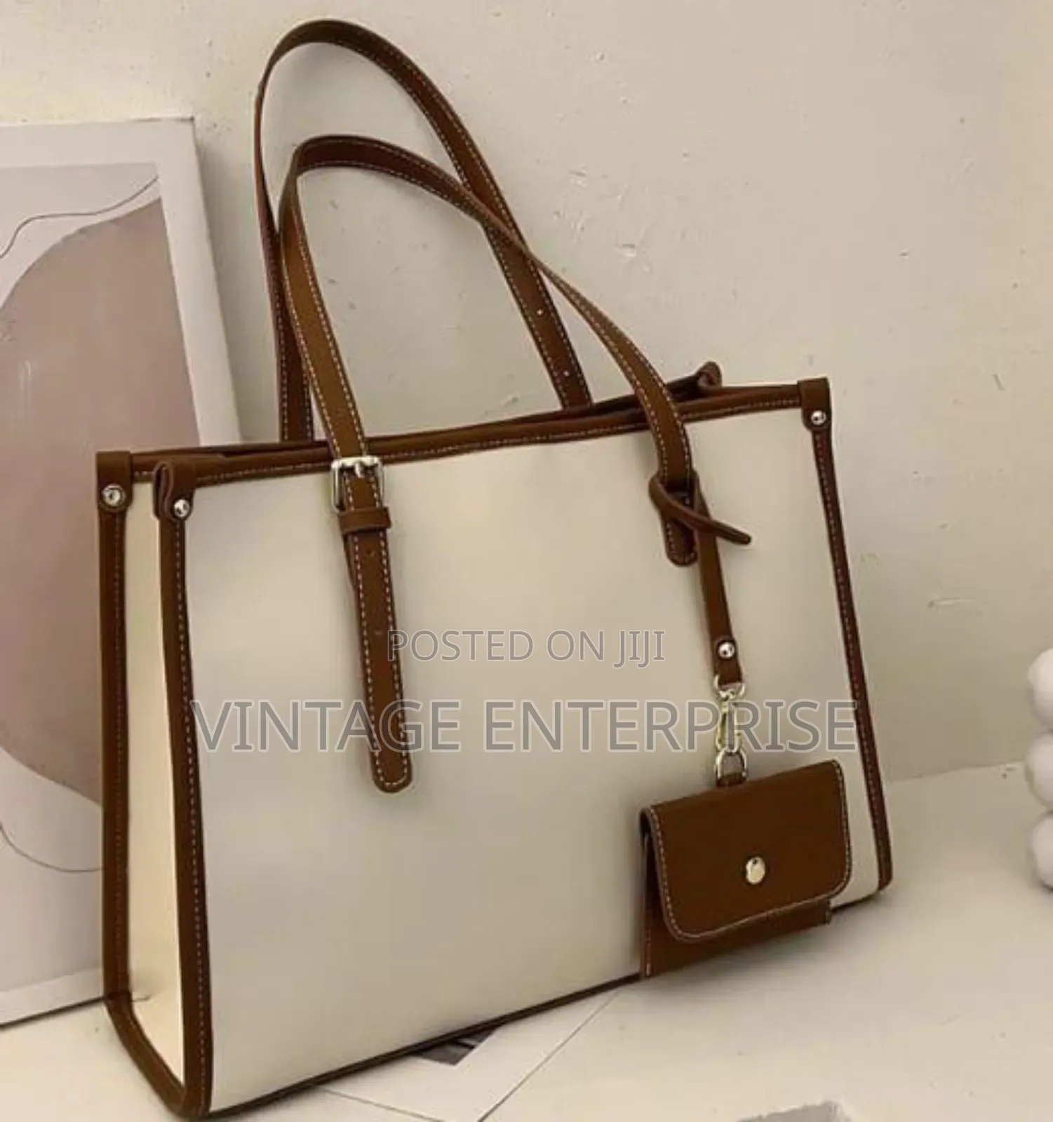 Tote Bag Black and Brown