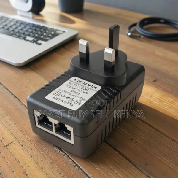 Compact and Portable 24v, 48v Poe Injector Power Over Ethernet Adapter