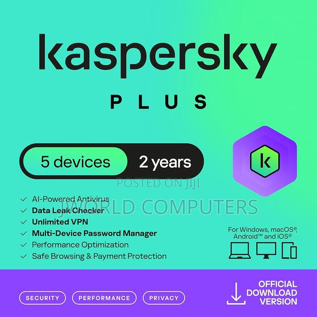 Kaspersky Plus (Internet Security) 5user - main view