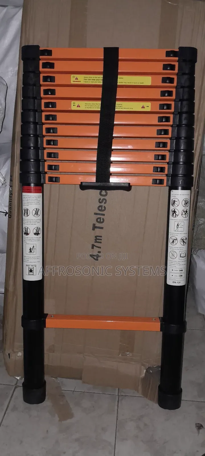 Coloured 15.42ft Single Telescopic Ladder