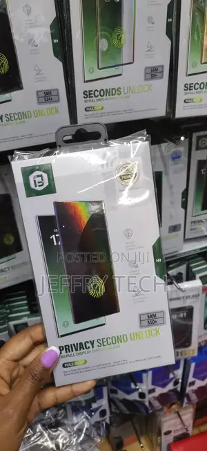 Surbid Privacy Tempered Glass Screen Protector for Samsung Galaxy S10+