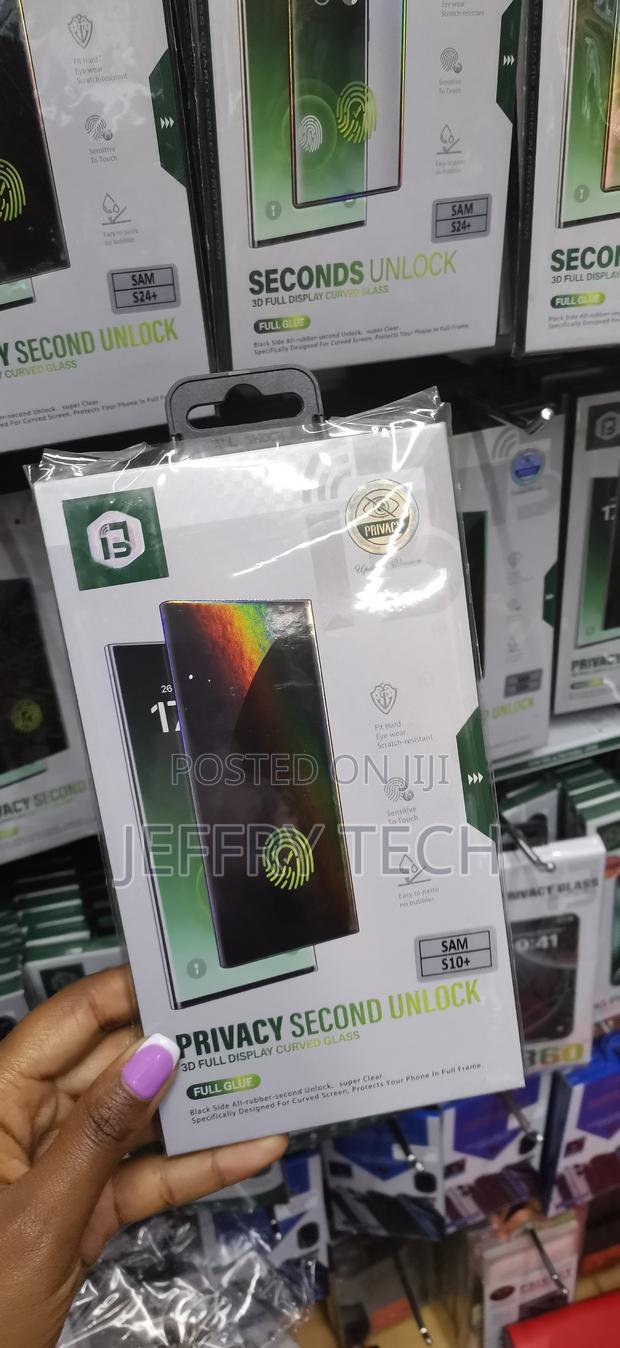 Surbid Privacy Tempered Glass Screen Protector for Samsung Galaxy S10+ - thumbnail 3