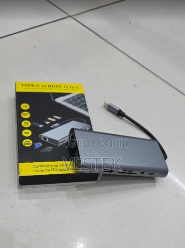Type-C 3.1 Usb C Hub 11 1 Hdmi Lan Sd Card Usb4 Audio Vga HDTV Connect