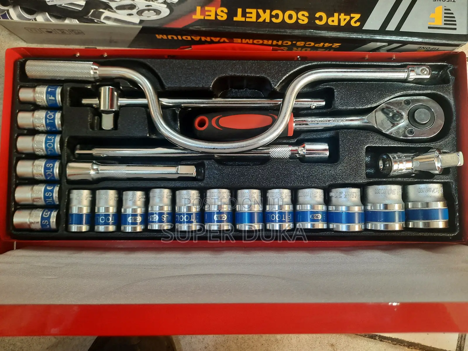 24pc 1/2 Chrome Vanadium Professional Socket Set