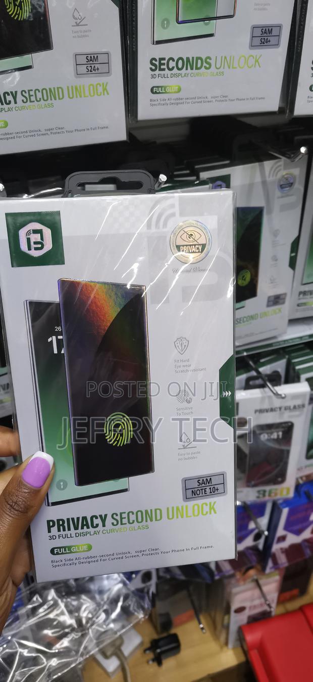 Saruk Privacy Samsung Note 10 Plus Full Glue Glass Screen Protector - main view