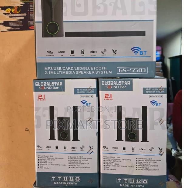 Globalstar V527 2.1ch Bluetooth Subwoofer System – Usb/Fm Tall Boy - main view