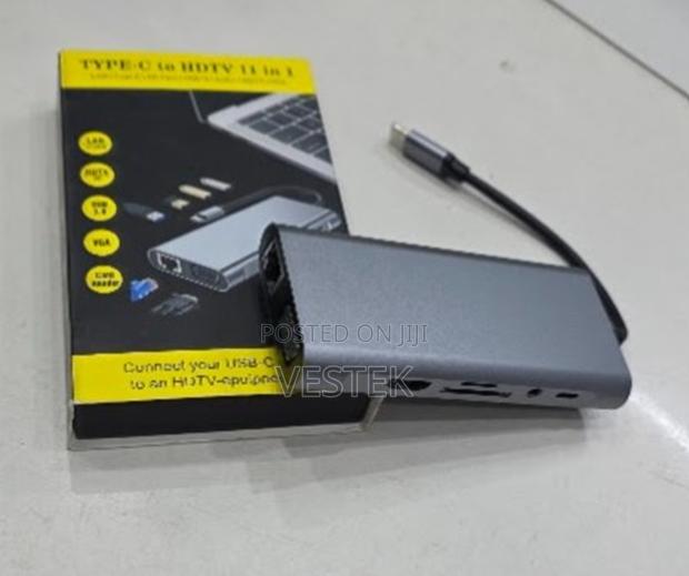 Usb 3.0 Type-C 11-in-1 Hub With for 2.0 Vga Rj45 Micro Sd Support - main view
