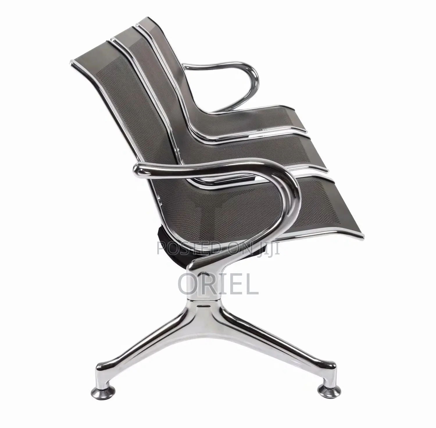 Office Waiting Reception Bench : 3-Link Metallic Any Office Bench