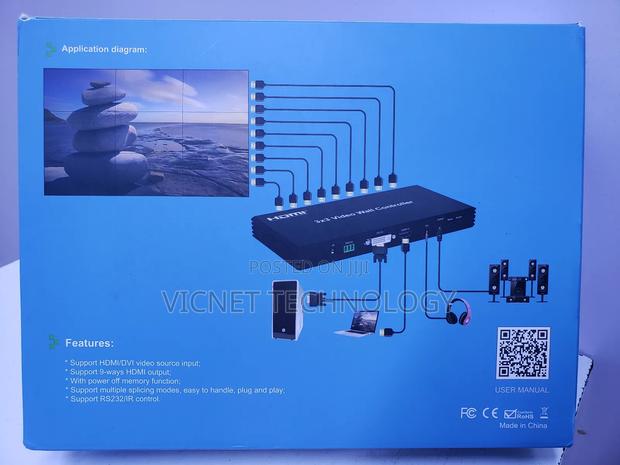 9 Tv Screens 3×3 Hdmi Video Wall Controller - thumbnail 2