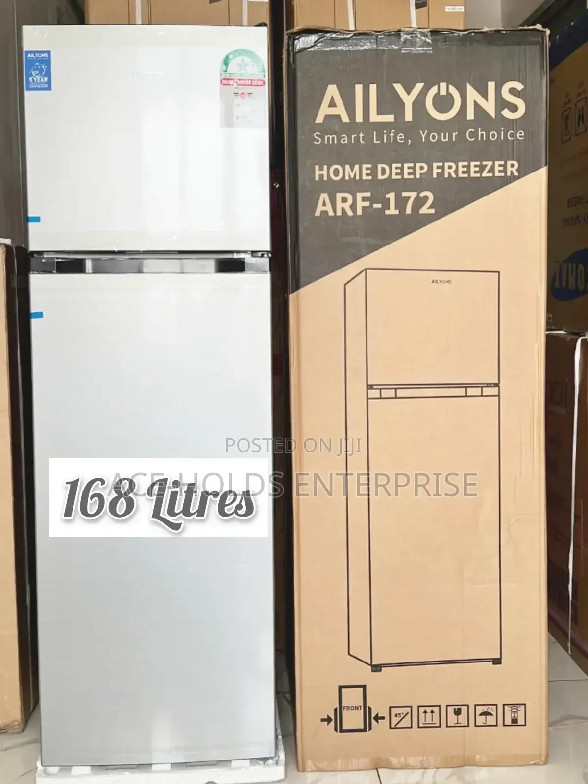 168 Litres Ailyons (Arf-172) Double-Door Top Freezer Fridge