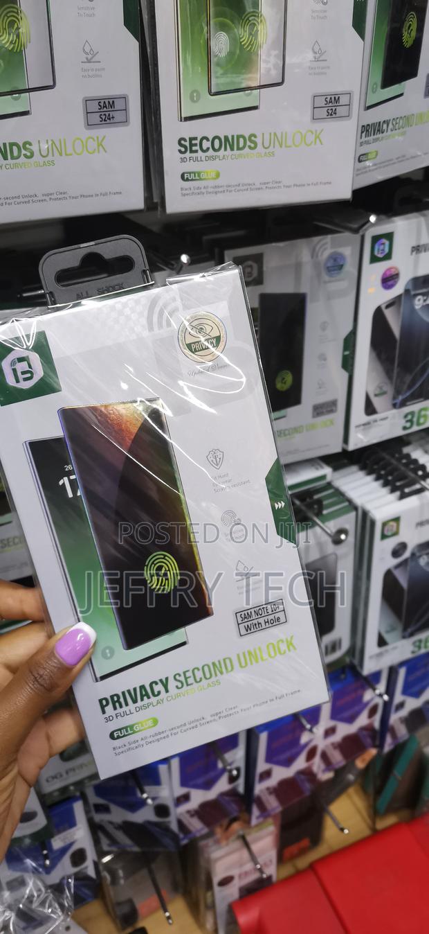 Lywhl Note 10 Plus Privacy Screen Protector Tempered Glass With Hole - thumbnail 3