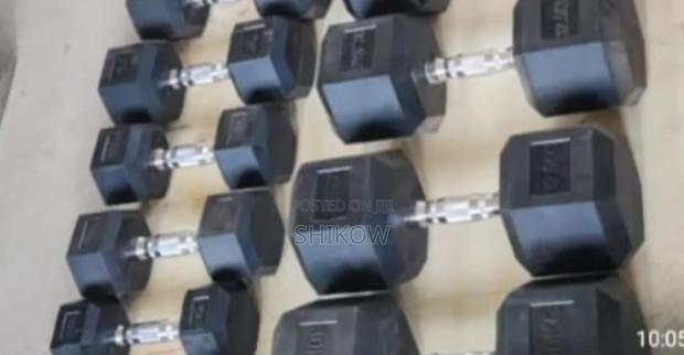 Rubber Hexagonal Dumbbell 20kg