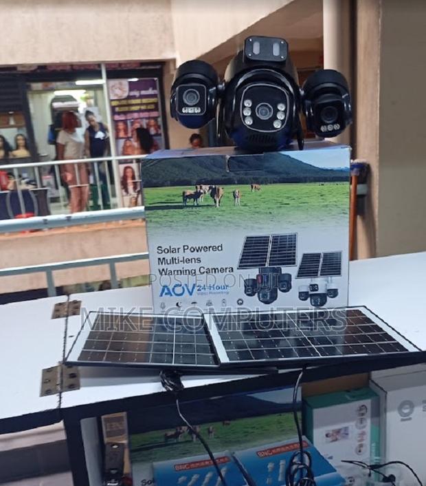 Dual Panel Solar Outdoor Camera 4g Sim Card Triple Lens