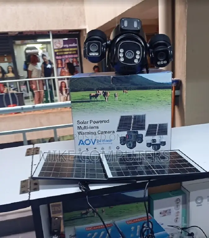 Dual Panel Solar Outdoor Camera 4g Sim Card Triple Lens