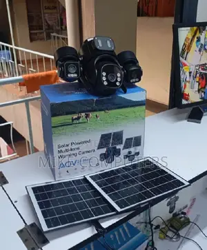 Dual Panel Solar Outdoor Camera 4g Sim Card Triple Lens 360