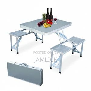 Aluminium Foldable Camping Table With Chairs - Gn - thumbnail 2