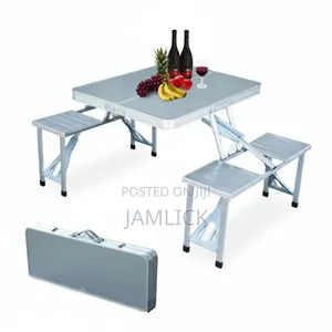 Aluminium Foldable Camping Table With Chairs - Gn