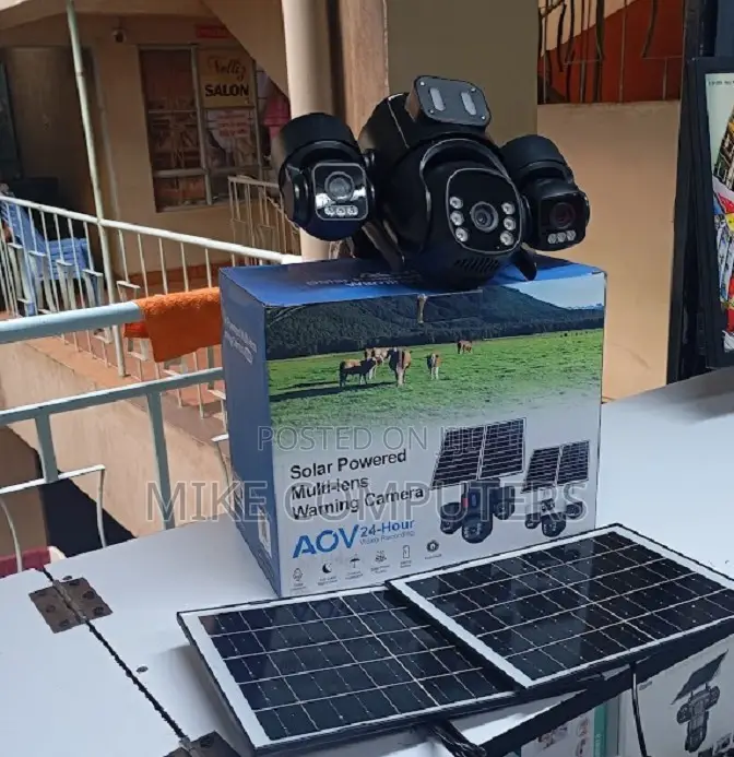 6mp Triple Lens Triple Screens Solar Camera Motion Detection Al Panel