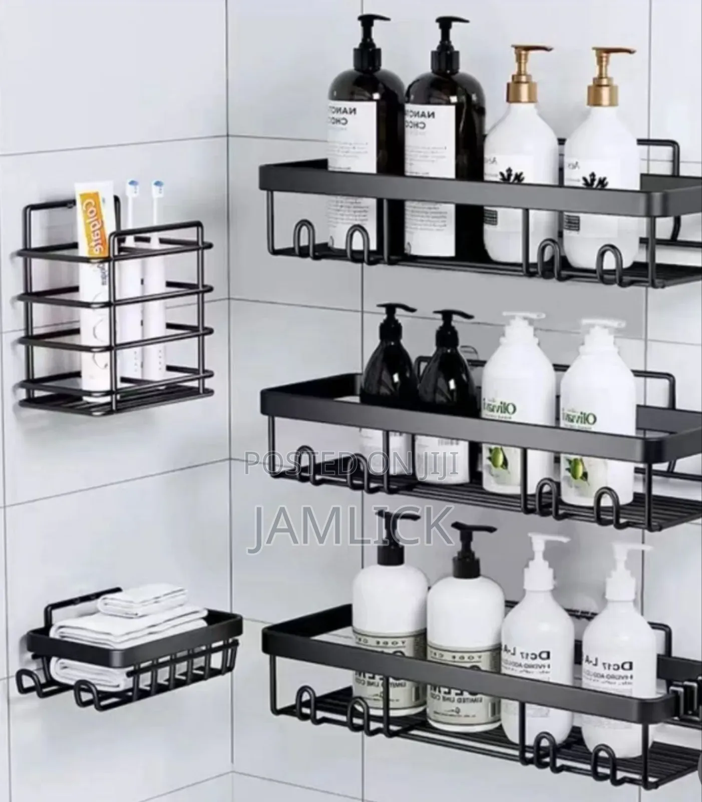 5pcs Shower Caddy Shelf / Bathroom Organizer - Rb