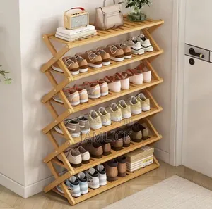 5-Tier Foldable Bamboo Shoe Rack - Rb