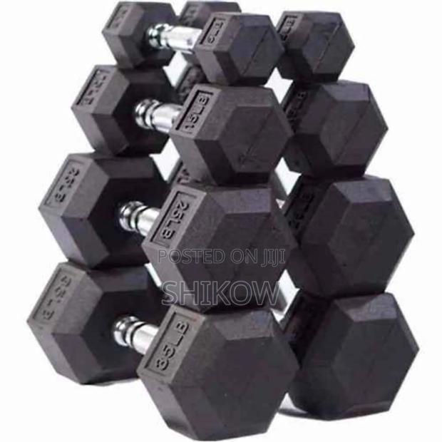 30 Kg Pair Hexagonal Dumbbell