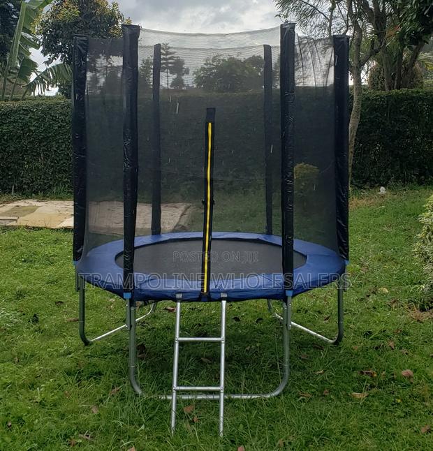 Safe Enclosed Jumping Trampoline - main view