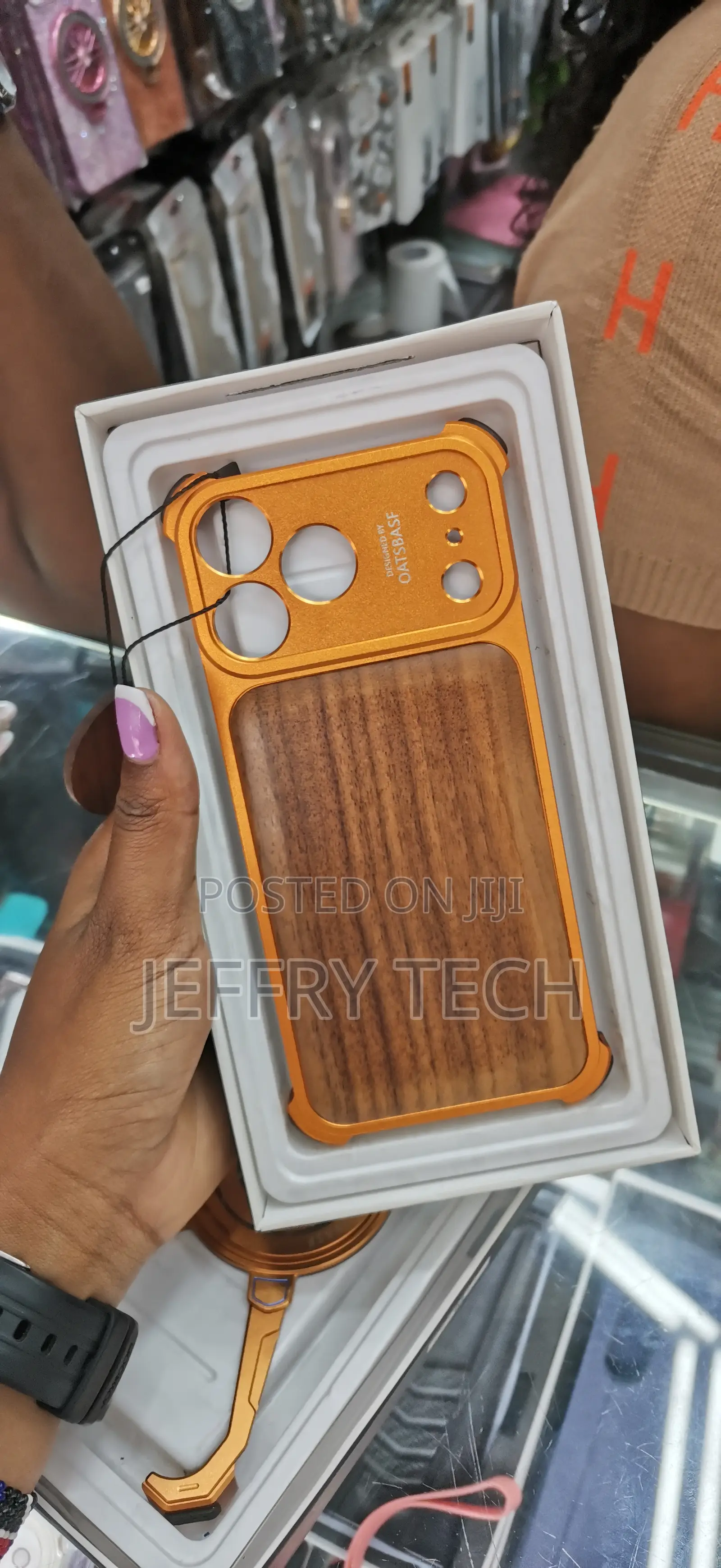 Tribe Metal Frameless Wood Texture Magsafe Case for iPhone 17 Pro Max