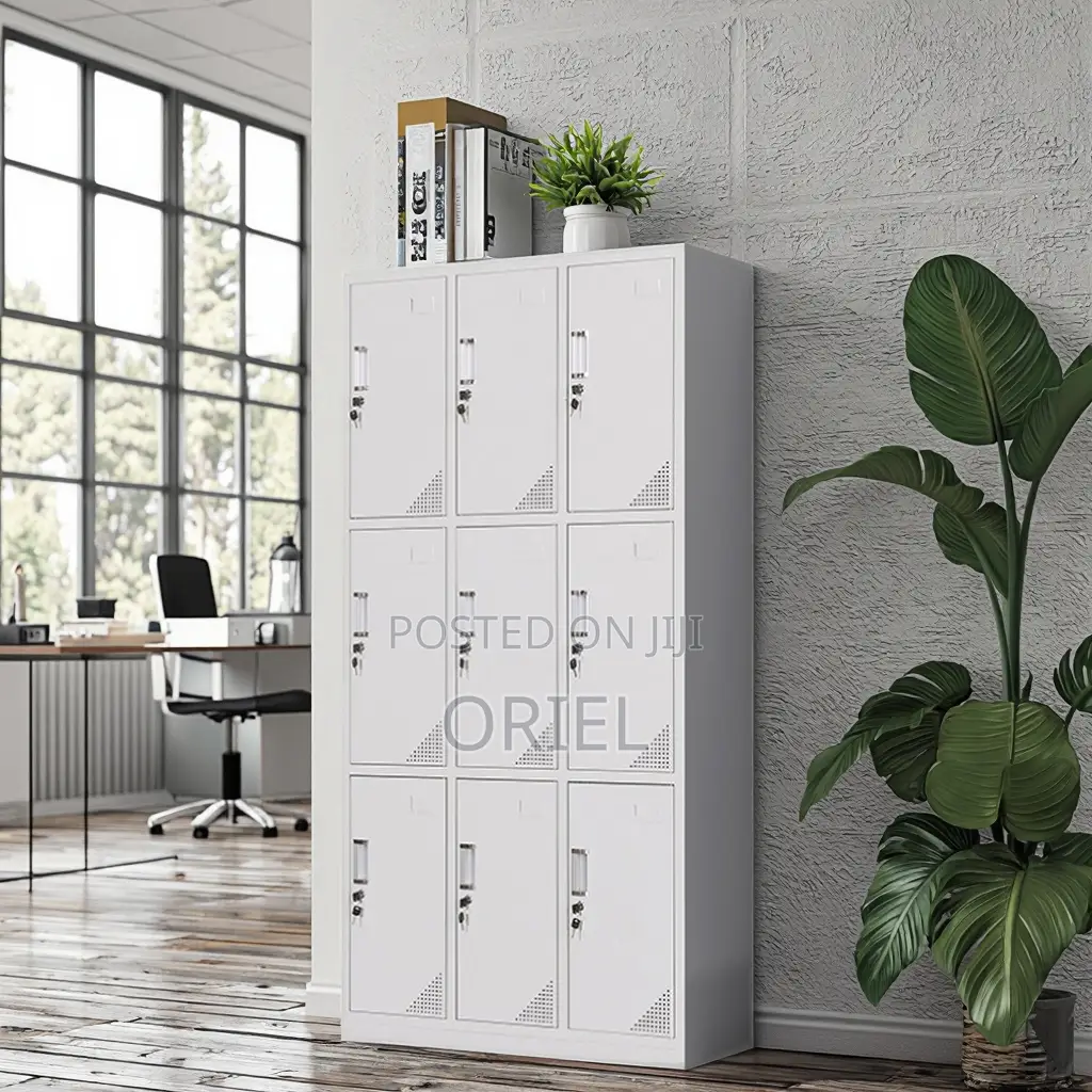 Steel Office Cabinet : 9-Door Office Locker Cabinet