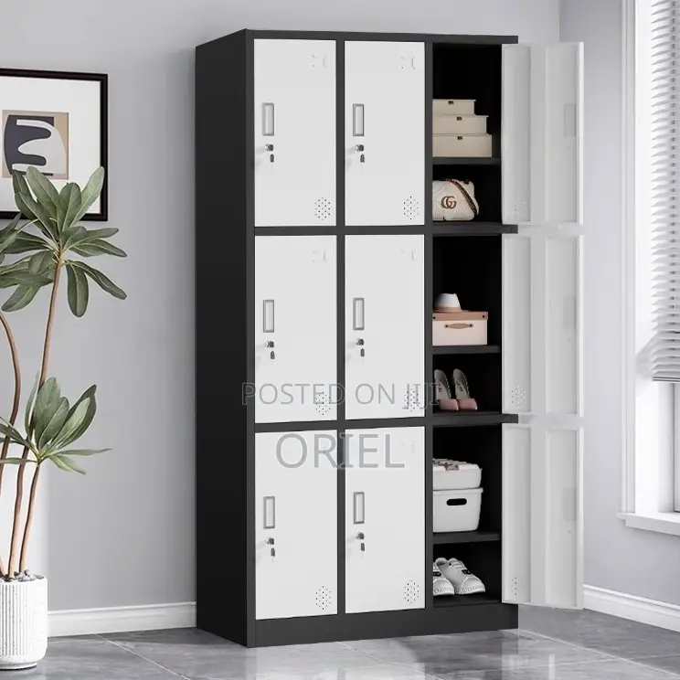 Steel Office Cabinet : 9-Door Office Locker Cabinet
