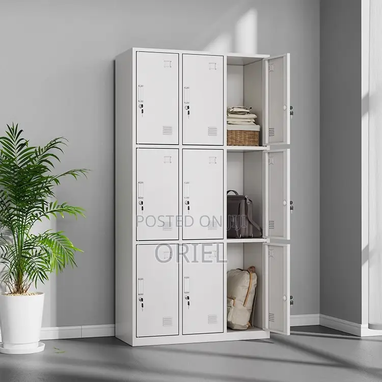 Steel Office Cabinet : 9-Door Office Locker Cabinet